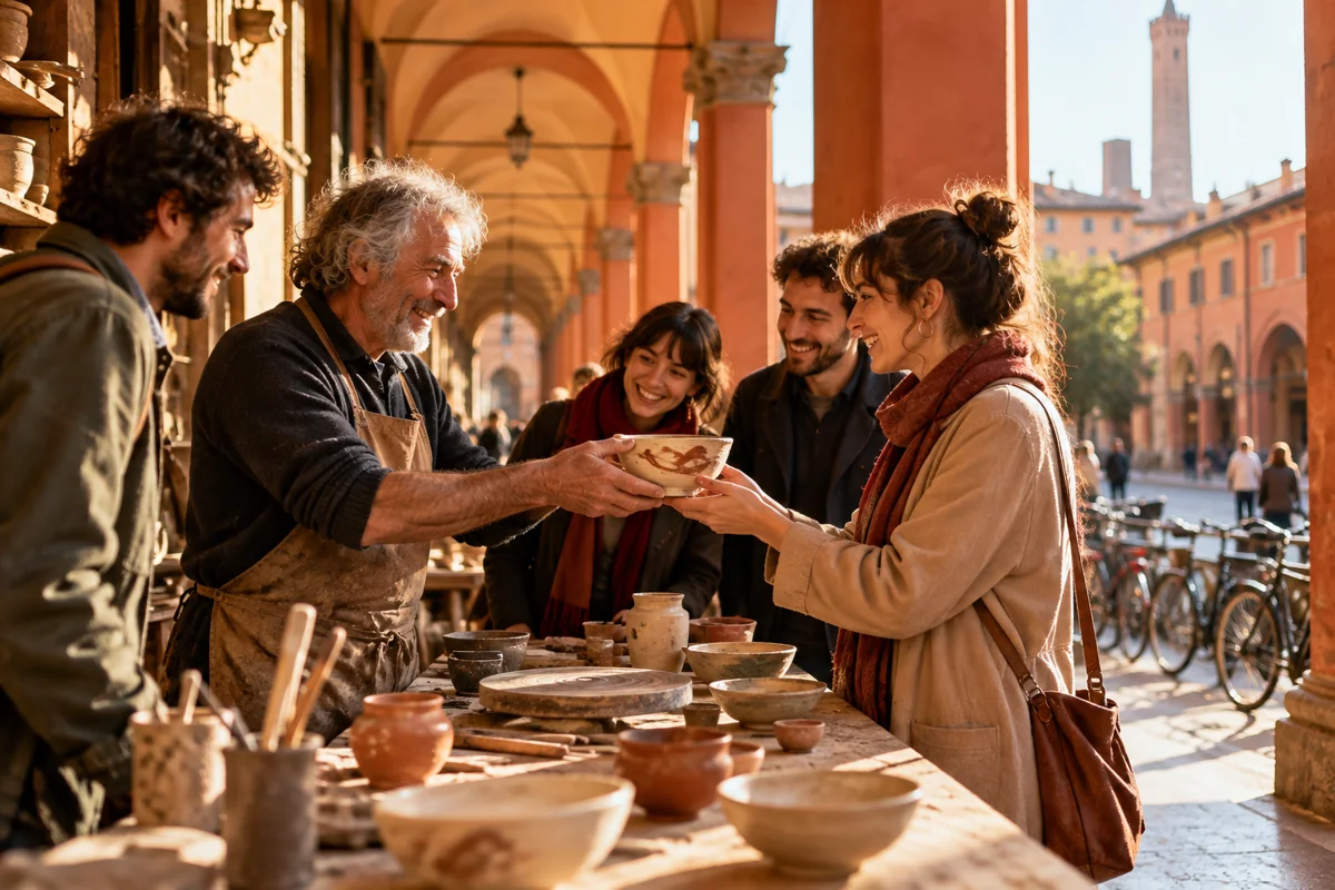 Incontro con un artigiano sotto i portici